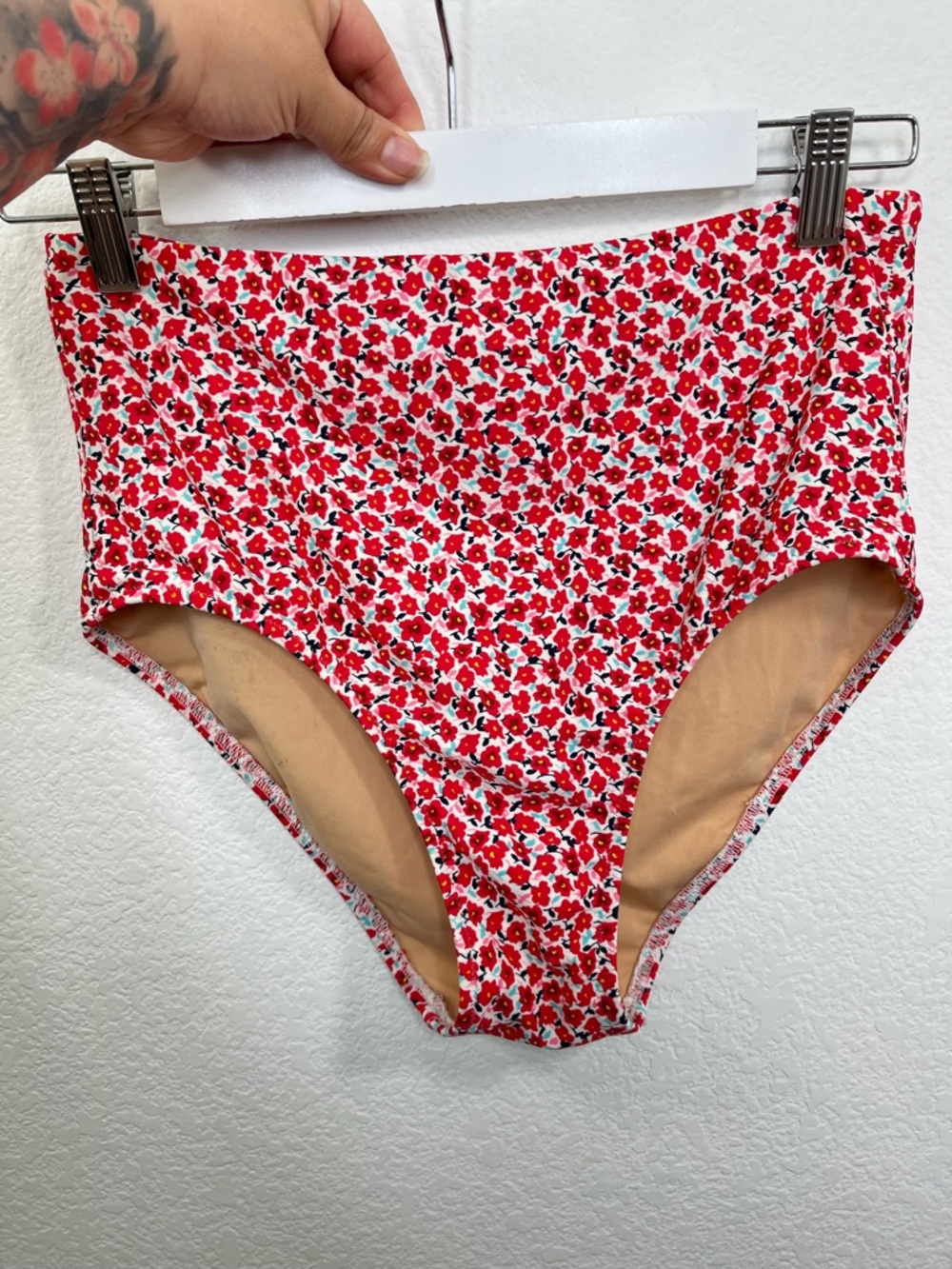 J.Crew Factory Ruffle french bikini 2pc set Mini floral print size Large - Picture 6 of 13